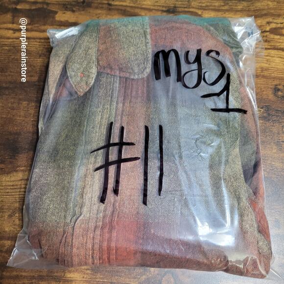 Vtg Serengeti Fall Plaid Tunic Top Size 1X Country Boho Western Fall Photo's - Picture 9 of 9